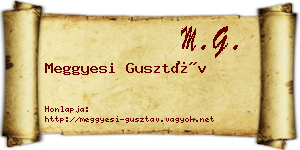 Meggyesi Gusztáv névjegykártya