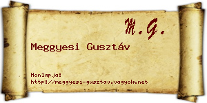Meggyesi Gusztáv névjegykártya