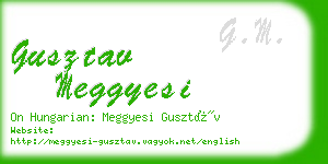 gusztav meggyesi business card